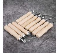 Cryfokt 10pcs Wooden Handle Wax Carving Pottery Shaper Tool Set Craft Enthusiasts Sculpture Sculpture Model Tool