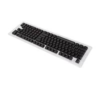 Cryfokt 117 Keys Keycaps, Two Color Injection OPQ Opaque Keycaps, OEM Height with Oil Coating Matte Finish for 61 64 68 71 78 82 84 87 Keys Mechanical Keyboard (black red letters)