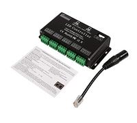 Cryfokt 12 Channel Professional DMX512 LED Controller Decoder Driver 256 Gray Levels 300W to 1440W Output DMX RGB Lamp Module with RJ45 Socket for LED Strip Lights