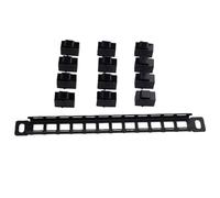 Cryfokt 12 Port CAT6 Patch Panel Compact Design for Organized Network Setup in 10 Inch Server Cabinets, Durable Cold Rolled Steel
