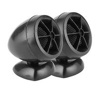 Cryfokt 1200W Fit for Mini Tweeter Loudspeaker for Car Audio System, Clear Sound Quality and High Sensitivity, Universal Fit, Silver, 2 Units (Black)