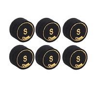 Cryfokt 12mm Billiard Pool Cues Tips Resilient PU Material Easy Install for Billiard Clubs 6pc (S)