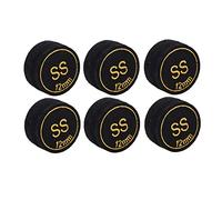 Cryfokt 12mm Billiard Pool Cues Tips Resilient PU Material Easy Install for Billiard Clubs 6pc (SS)