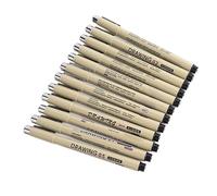 Cryfokt 12pcs Micro Pen Fineliner Ink Pens Set for Smooth Writing and Illustration Art, Drawing Pens for Artists, Quick Drying with Metal Clip
