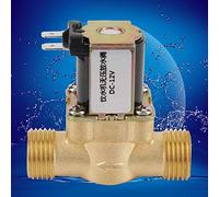 Cryfokt 12V Brass Electric Solenoid Valve Reliable 2 Way No Pressure Regulating Valve for Monitoring Moisture-Proof Anti- High Temp Resistance for Various Applications
