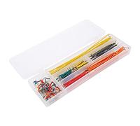 Cryfokt 140Pcs Assorted Breadboard Jumper Wire Kit with Plastic Storage Box for Electronic Component, Pre Stripped U Shape Solderless Breadboard Wires for Projects