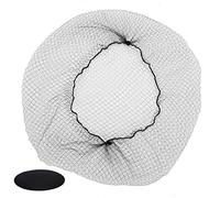 Cryfokt 144pcs Lightweight Breathable Hairnet Nylon Disposable Wig Cap for Ballet Trainees Actors Nurses 20 Inch Size (Black)