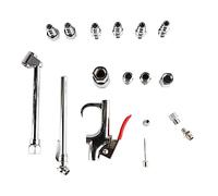 Cryfokt 17 Pcs Air Blow Gun Accessory Kit Durable Multi-Functional Tools for Inflation Cleaning and Maintenance Made of Premium Iron