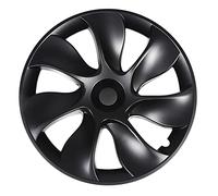 Cryfokt 19" Full Wrap Coverage Hubcaps Fit for Tesla Model Y 2020-2023, Reducing Wind, Easy to Install, Hub Protection for Car Enthusiasts (Bright Black)