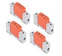 Cryfokt 1P Protective Device Stable DIN Rail Mounting SPD House Arrester for Home Use PC Material 4Pcs (Imax: 40kA)