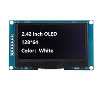 Cryfokt 2.42in OLED Display Module, Thin Flexible Screen for Projects and Industrial Use, SSD1309 Drive IC, Low Power Consumption (MRA091A White)