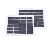 Cryfokt 2 Pcs Portable Solar Panel High Efficiency 2W Power for Household Lighting System Silicone Plastic 12x11cm