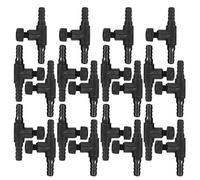 Cryfokt 20PCS Black ABS Aquarium Tee Connector 3 Way Tubing Control Valve Fish Tank Oxygen Pump Accessories, Increase Oxygen Levels, Long Service Life, Suitable for 4mm Air Tube