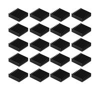 Cryfokt 20pcs Mini Aluminum Heat Sinks Durable Heatsinks for Computer IC Power Supplies 20 X 20 X 6mm (Without adhesive)