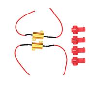 Cryfokt 25W LED Decoder Anti-Flicker Load Resistor for Car Headlight Fit for DRL, Clear Error Free Canceller for People Who Want to Upgrade Their Car Lights, Metal + ABS