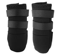 Cryfokt 2pcs Dog Boots with Tough Anti-Slip Sole Adjustable Straps for All Weather Protection (L)