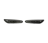 Cryfokt 2PCs Side Marker Light Cover ABS Lampshade Shell for 3 Series E46 2002-2005, Premium Crystal Grey Look for Elegant