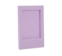 Cryfokt 3 Inch Mini Photo Rectangular Desktop Photo Frame, Reusable Support Frame for Living Room Decoration (Purple)