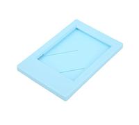 Cryfokt 3 Inch Mini Photo Rectangular Desktop Photo Frame, Reusable Support Frame for Living Room Decoration (Blue)