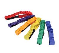 Cryfokt 3 Legged Race Bands Durable Elastic Straps for Kids Training Activities Pack of 6 Belts for Family Reunion Fun, Colorful Nylon Material