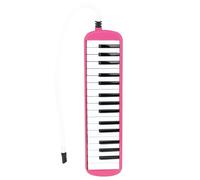 Cryfokt 32 Keys Melodica Instrument, Soprano Melodica Air Piano Keyboard with 2 Tubes, 2 Mouthpieces and EVA Hard Case, for Beginners and Professional Musicians (Pink)
