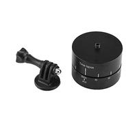 Cryfokt 360° Rotating Tripod Time Lapse Stabilizer for Smartphones Cameras, Mini Portable Metal Adapter, 1 Hour Panning, Black 60 Mm