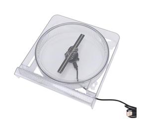 Cryfokt 3D Holographic Advertising Display Multi Platform Control 3D Hologram Fan for Party Home Office, 128 LED Beads