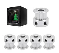 Cryfokt 3D Printer Pulley, Belt Pulley, Timing Aluminum 20 Teeth 6.35mm 3D Hole for the Printer