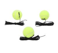 Cryfokt 3pcs Tennis Training Balls, Synthetic Fiber Tennis Trainer Rebound Ball with Elastic Strings, Versatile Durable Self Practice Training Balls for Indoor Outdoor Use