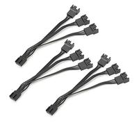 Cryfokt 3Pcs Ultra-Stable 4-Pin Fan Extension Cable for Best Heat Dissipation Effect, Fan Splitter Adapter for Computer Case Fans, 5.5" Length for Quiet and Effective Heat Dissipation for PC