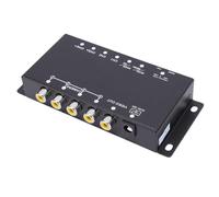 Cryfokt 4 Channel Video Splitter, 1080P AHD Car Backup Camera Monitor with 4 Inputs Real Time Multi Angle Monitoring, Versatile Vehicle Video Splitter for RV Truck Bus Trailer