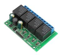 Cryfokt 4 Channels Self-locking Small Body Relay Module for Electronic Motor, 6-24VDC Actuator for Development Board and Toy Car