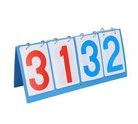 Cryfokt 4 Digit Scoreboard Durable Flip Score Keeper for Volleyball Basketball Compact Blue 14.2 X 6.5 in