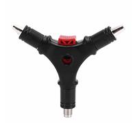 Cryfokt 4 in 1 F Connector Wire Stripper Compression Tool Efficient Multifunction for RG59 RG6 Coaxial Cable, Heavy Duty ABS Steel Stripper for Cable Television, Video, and Audio
