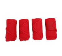 Cryfokt 4 Pcs Horse Leg Wraps, Adjustable Horse Leg Bandage with Touch Fastener Closures, Soft Fleece Protective Guard Wraps for Equestrian Competitions Outdoor Riding (Red)