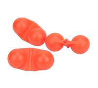 Cryfokt 40Pcs Portable ABS Double Rattle Sea Fishing Attractor Bell Beads for Simulating Prey Distress Signals, 3 Color Options, 1.2x0.6in (Red)