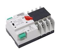 Cryfokt 4P Dual Power Transfer Switch Fast Switching High Insulation for Power Continuity Safety AC400V Shopping Mall Laboratory Factory (32A)