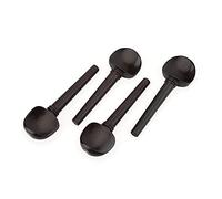 Cryfokt 4pcs Ebony Cello Tuning Peg Set No Hole Musical Instrument Accessories for 4/4 Size Cello, Easy-to-Install Replacement Pegs for Musicians