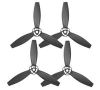 Cryfokt 4pcs Lightweight RC Airplane Propeller Replacement, Aerodynamic Design, Strong Traction for Bebop 2 RC Drone Plastic Black 7.5cm (Black)