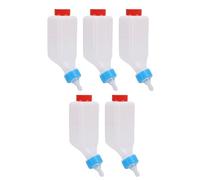 Cryfokt 5 PCS Lamb Feeding Bottles, Thickened Goat Milk Feeders with Pacifier Hanging Handle, Kid Livestock Drink Bottle, Goat Bottles for Feeding Baby Goats, Lamb, Fawn, Piglet