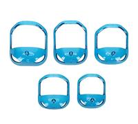 Cryfokt 5Pcs Beard Shaper Mustache Styling Template Transparent Blue for Men Travel-Friendly Grooming Tool