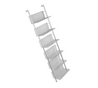Cryfokt 6 Tier Modern Metal Standing Bookshelf for Studio Magazine Storage, Stylish Floor Rack for Living Room, Bedroom, Office - Metal