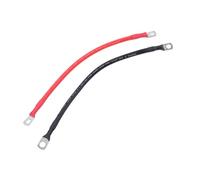 Cryfokt 6AWG Battery Cable for RV Car Marine, Solar 18 Inch Red Black Pure Copper Wire with 0.31 Inch Tinned Copper Lugs, Battery Cables for Automotive Boat Motorcycle