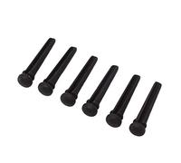 Cryfokt 6Pcs Delicate Ebony Guitar Bridge Pins Set Black for Acoustic Guitars, Easy Installation Ideal Replacement for Clean Chords and Resonance