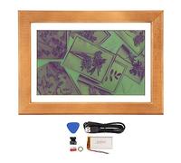 Cryfokt 7.3 Inch Digital Photo Frame, 800x480 Resolution Ink Screen E Paper Picture Frame, Support Seven Colors Display, Wooden Frame for Office
