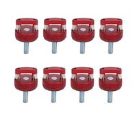 Cryfokt 8 PCS Billet Hard Top Quick Removal Fastener Thumb Screw, Integrated D Ring, Steel Billet Aluminum M8 1.25 for Bronco 2dr 4dr, High Strength, Fastener (R)