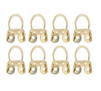 Cryfokt 8 Pieces Adjustable Metal Finger Picks for Guitar and Banjo Comfortable Wear for Long Practice Sessions (Gold)