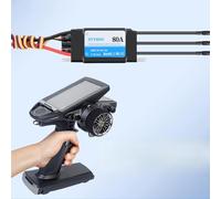 Cryfokt 80A RC Boat ESC Water Proof, 2 Bit Microprocessor, Low Heat Generation, Forward and Reverse Operation, with SBEC 5V 6V Adjustable, Over Temperature Protection, for RC Model