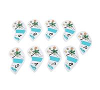 Cryfokt 9Pcs Golf Club Iron Covers, PU Leather Headcovers with Tropical Pattern Embroidery, Scratch Dent Proof Protection for Matches Practice Travel