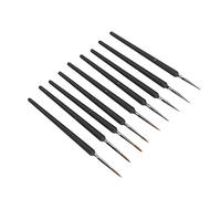 Cryfokt 9pcs Nail Art Brush Set for Nail Salon Home DIY, Birch Liner Striping Painting Brushes for Art Experts and Learners